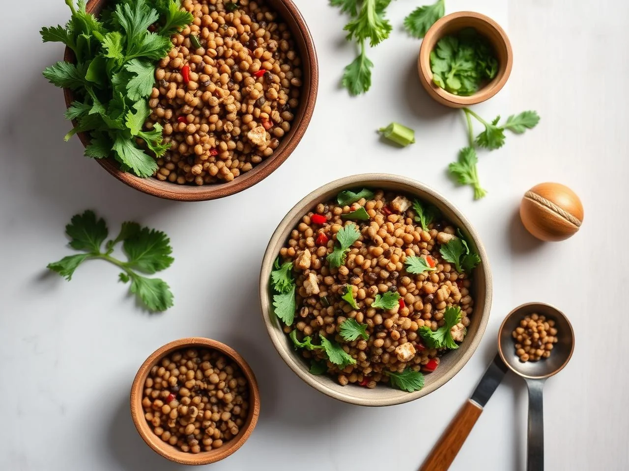 Ingredients for Lentil And Arugula Salad