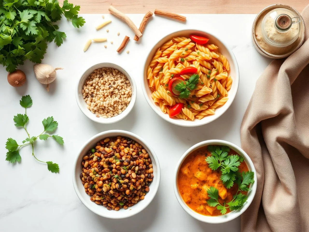 Ingredients for Lentil And Vegetable Curry