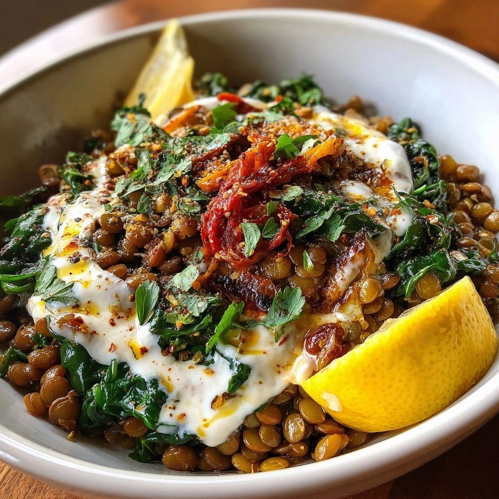 Lentil Bowl with Lemon Tahini: