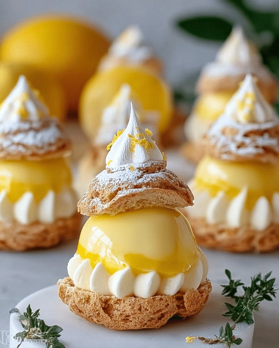 Light Choux Pastries Filled wi