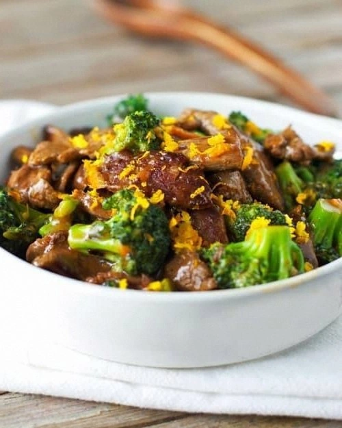 {Light} Orange Beef and Brocco