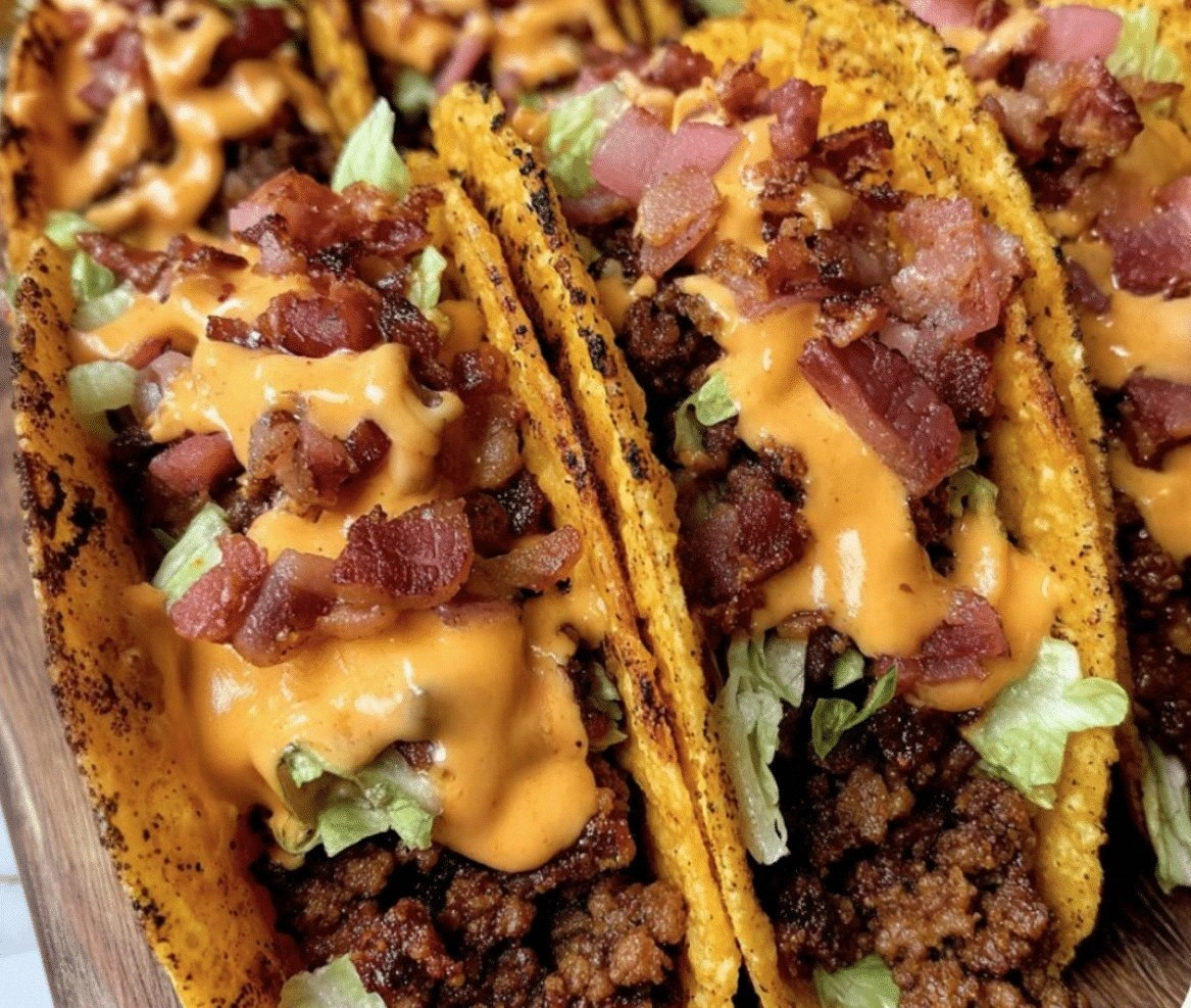 Loaded Bacon Cheeseburger Taco