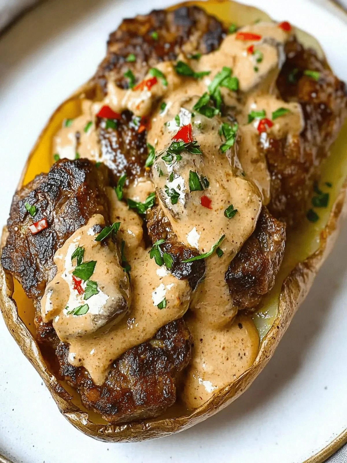 Loaded Baked Potato with Steak