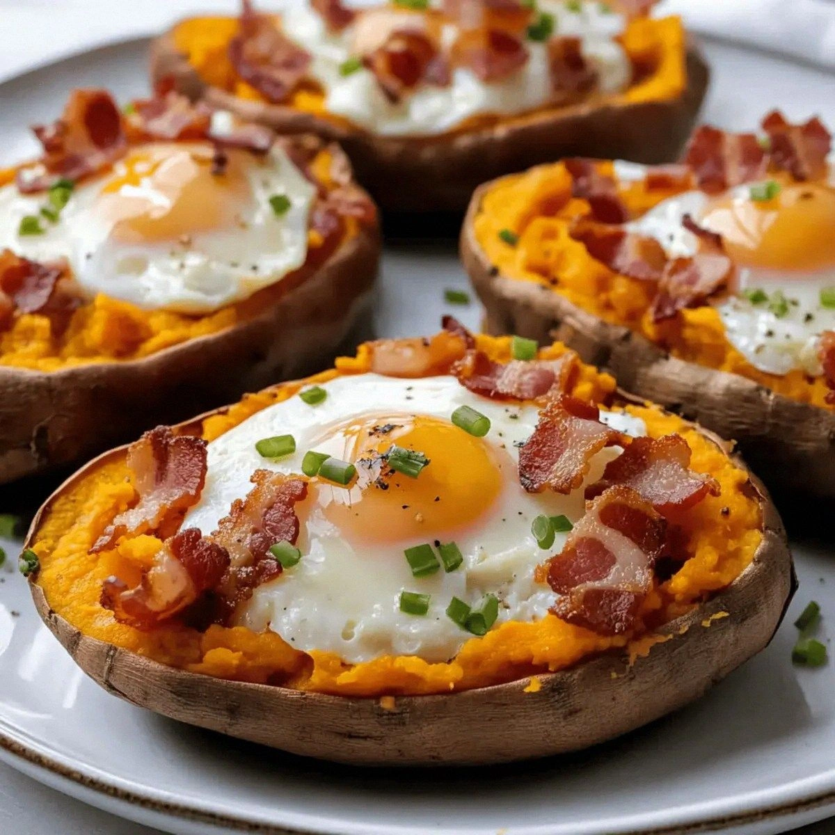 Loaded Breakfast Sweet Potatoe