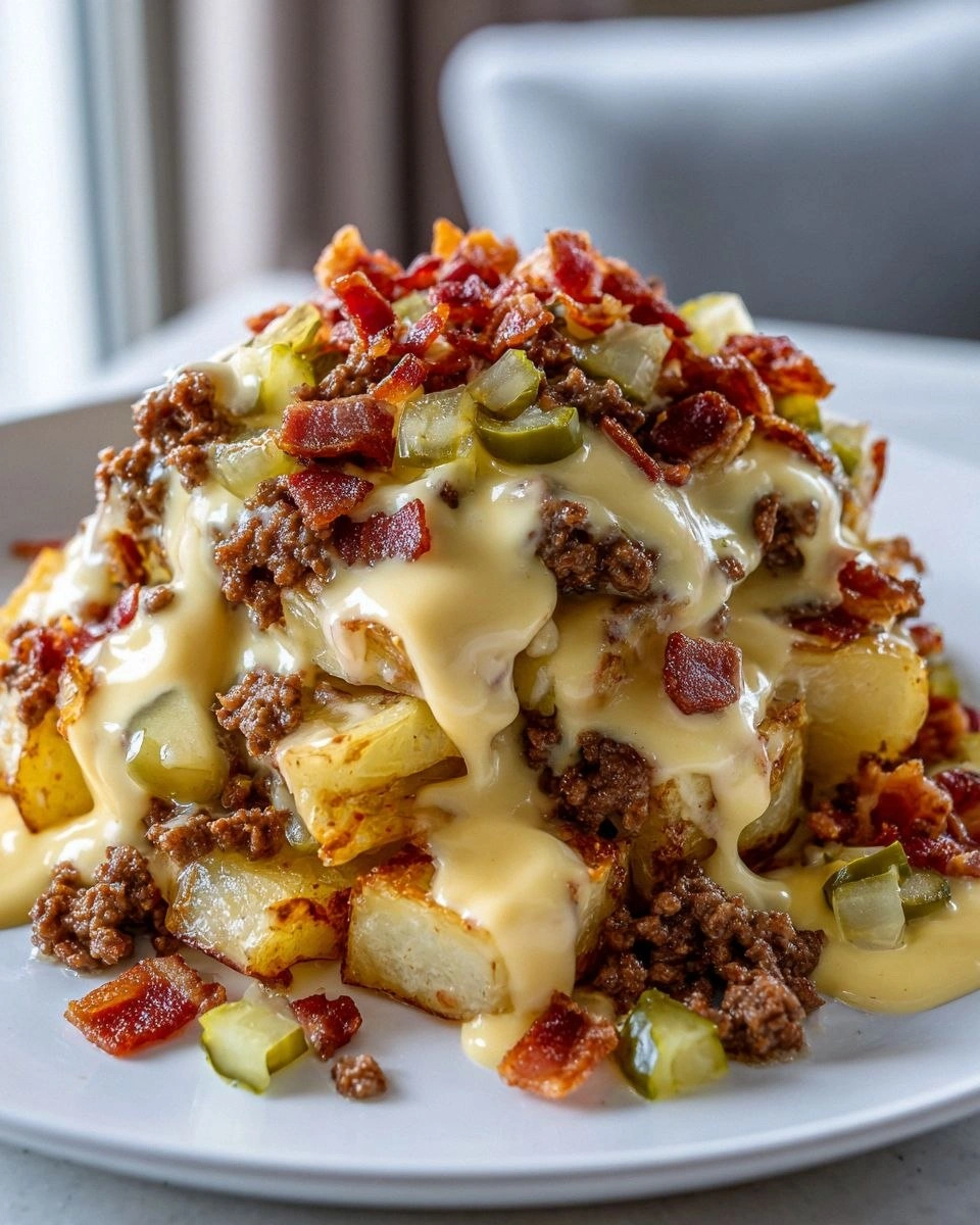 Loaded Cheeseburger Potato Skillet with Creamy Cheese Sauce: A Comfort Food Masterpiece That Brings Everyone to the Table