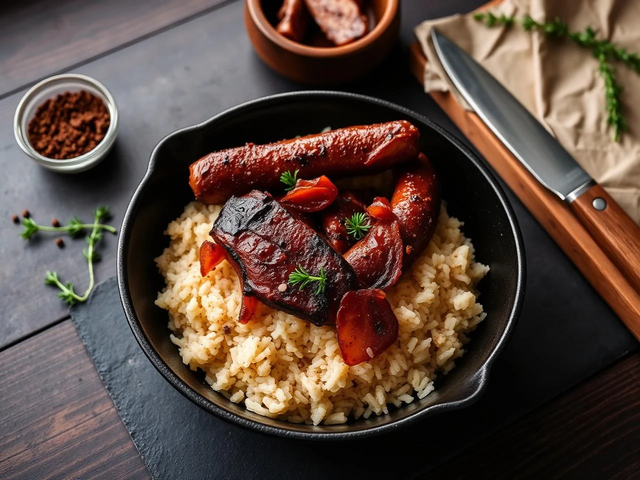 Louisiana Sausage And Rice Bowl