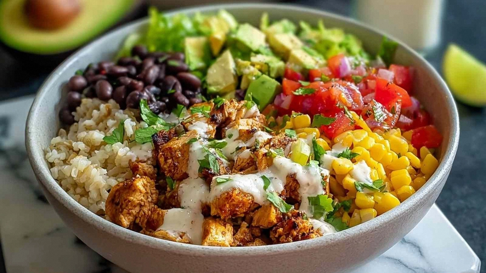 Low-Calorie Chicken Burrito Bo