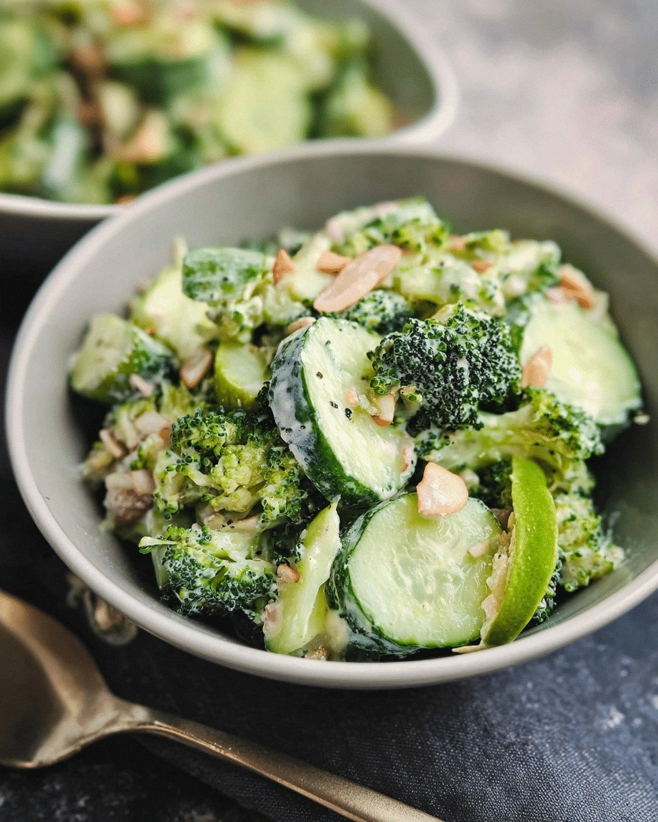 Low Carb Broccoli Cucumber Sal