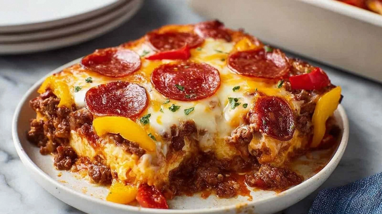 Low Carb Pizza Casserole