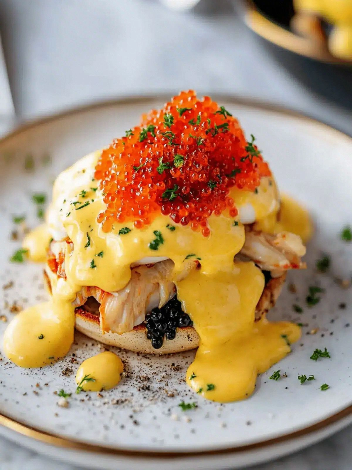 Luxurious Crab Eggs Benedict w