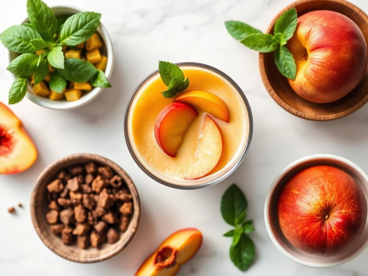 Ingredients for Mango Peach Smoothie
