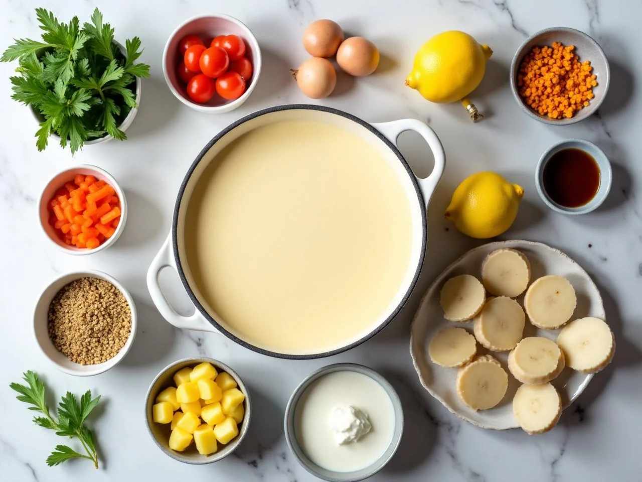 Ingredients for Manhattan Clam Chowder
