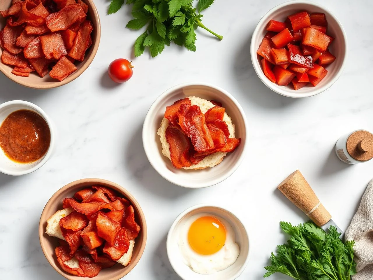 Ingredients for Maple Bacon Breakfast Sandwiches