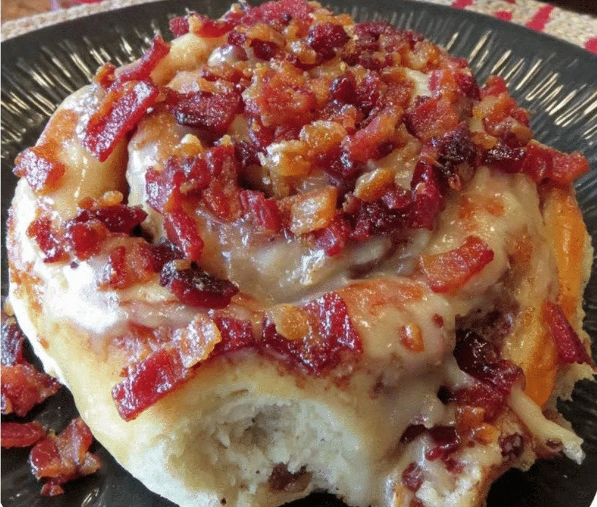 Maple Bacon Cinnamon Rolls Rec