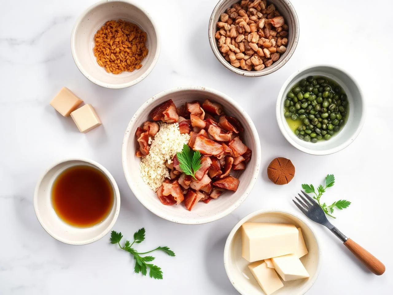 Ingredients for Maple Bacon Coffee Cake
