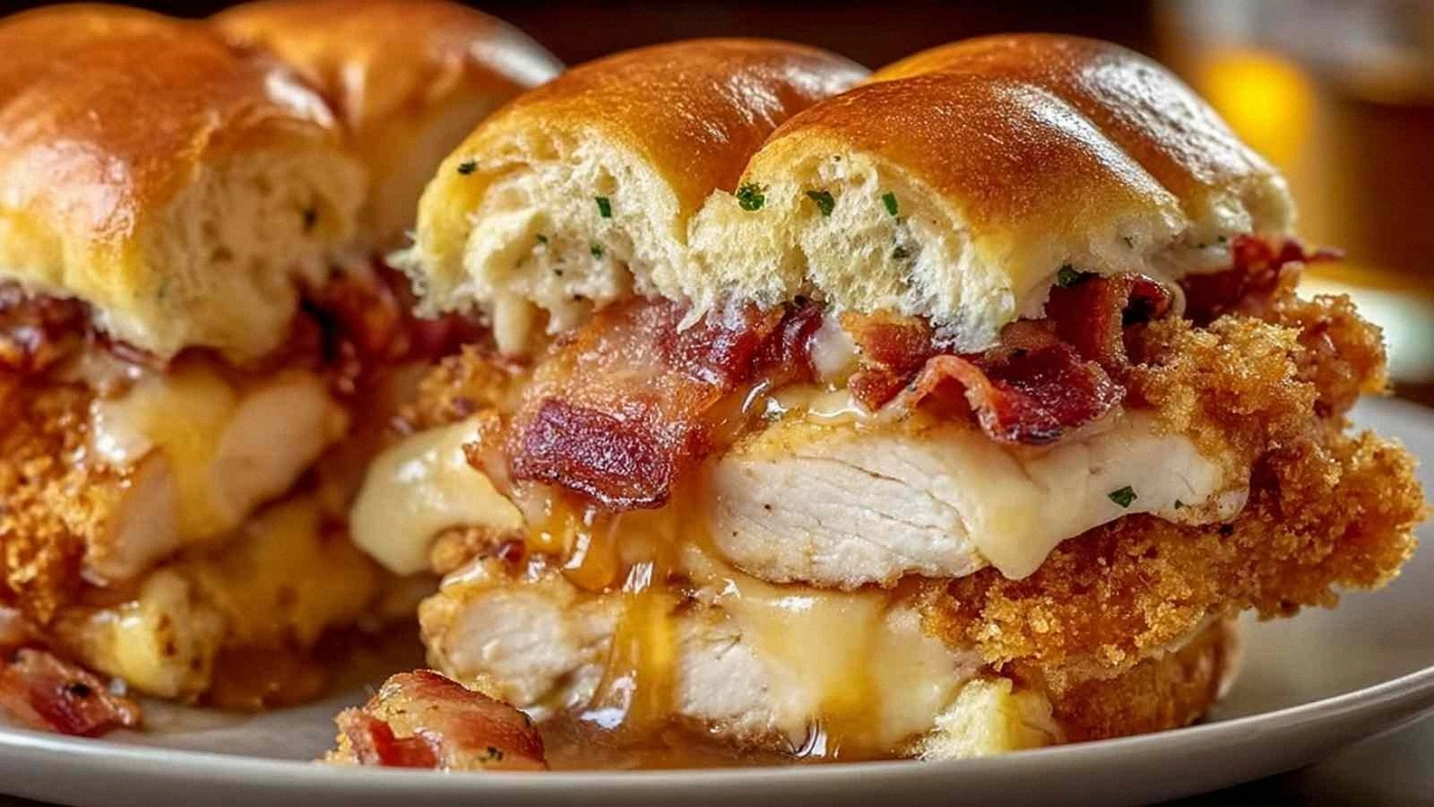 Maple Chicken Bacon Sliders wi