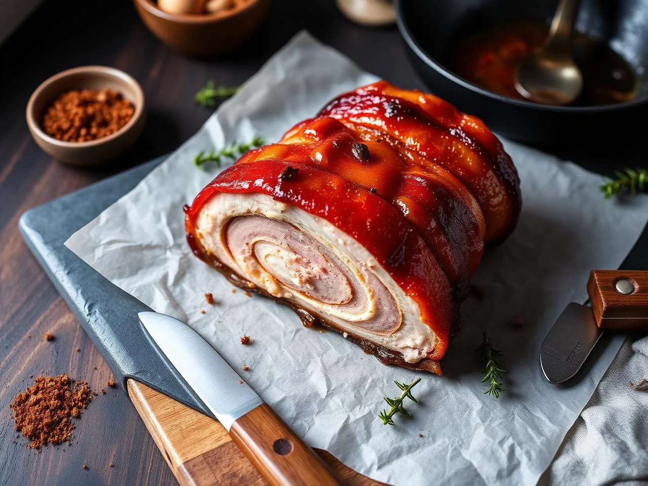 Maple Glazed Bacon Wrapped Pork Tenderloin