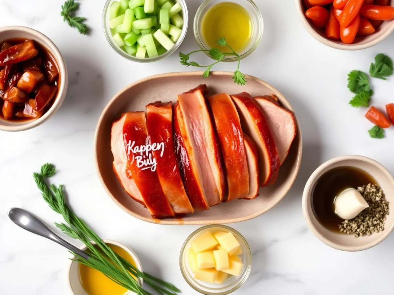 Ingredients for Maple Glazed Bacon Wrapped Pork Tenderloin