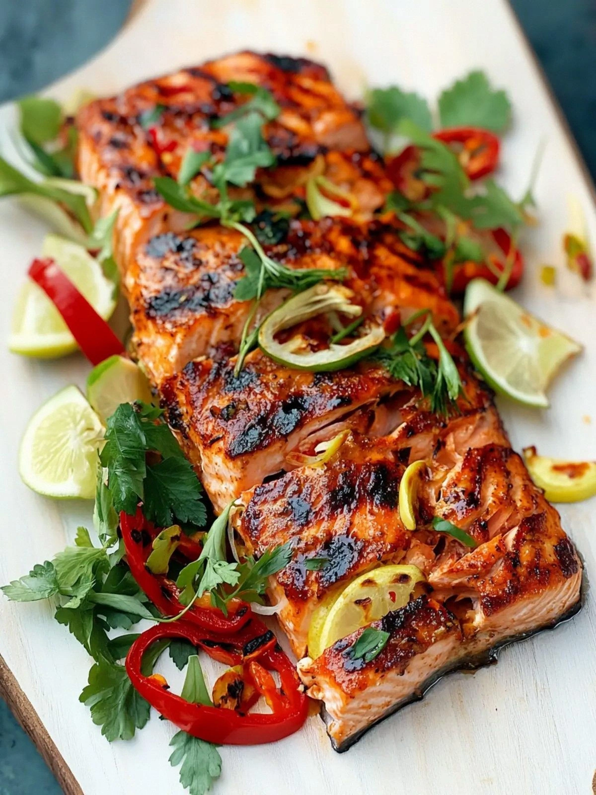 Marinated & Grilled Salmon wit