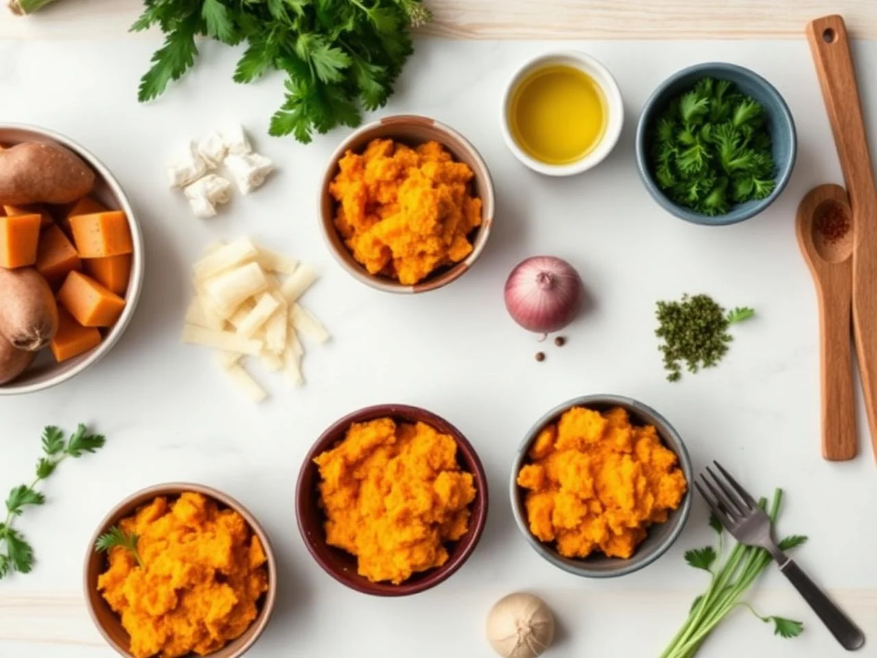 Ingredients for Mashed Sweet Potatoes