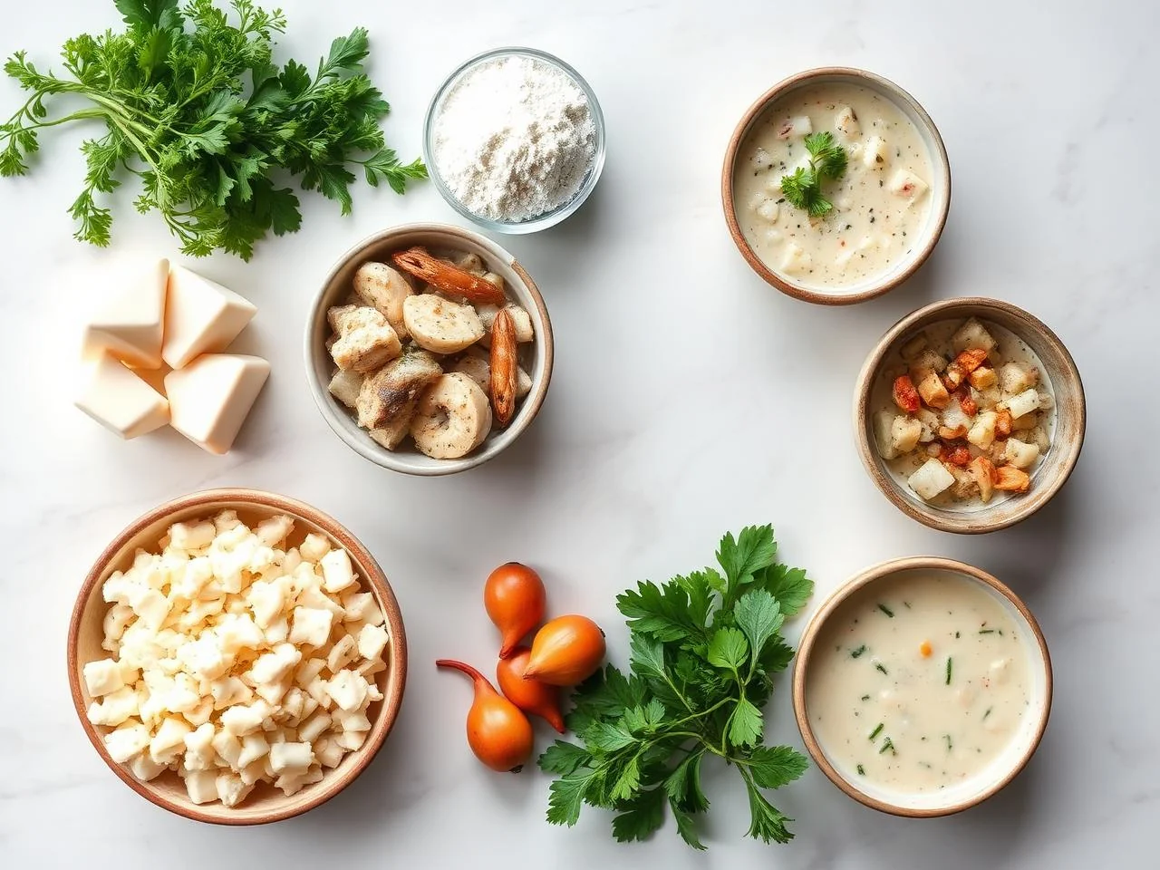Ingredients for Massachusetts Fish Chowder