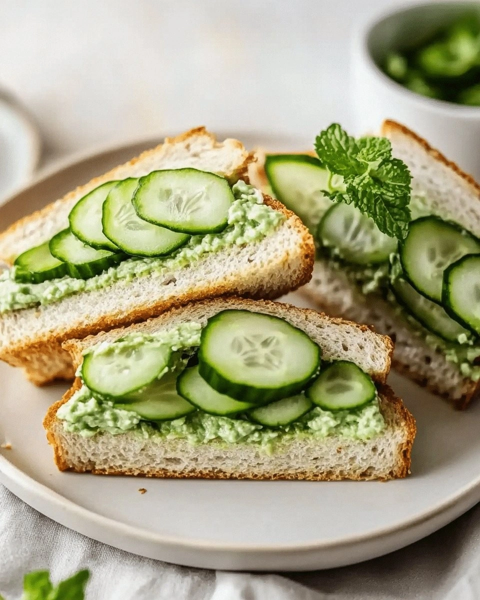 Matcha Cucumber Tea Sandwich
