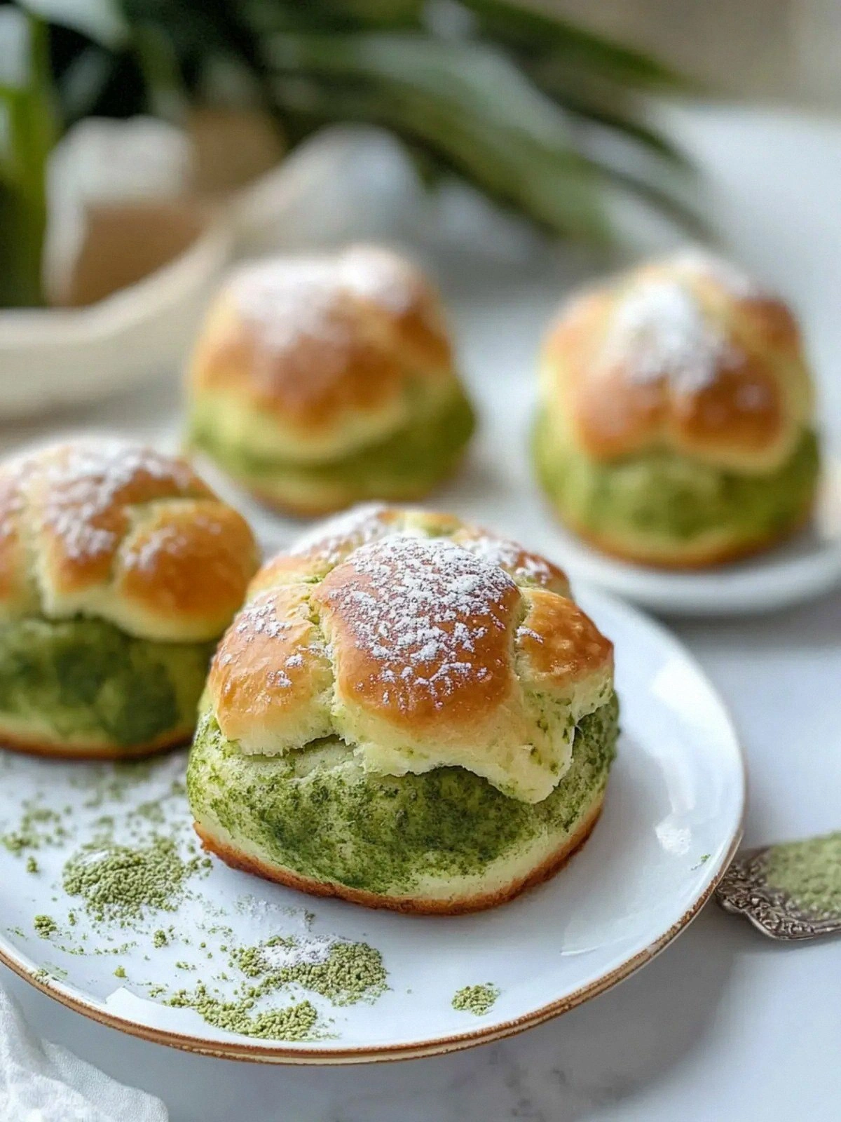 Matcha Pineapple Buns: Delight