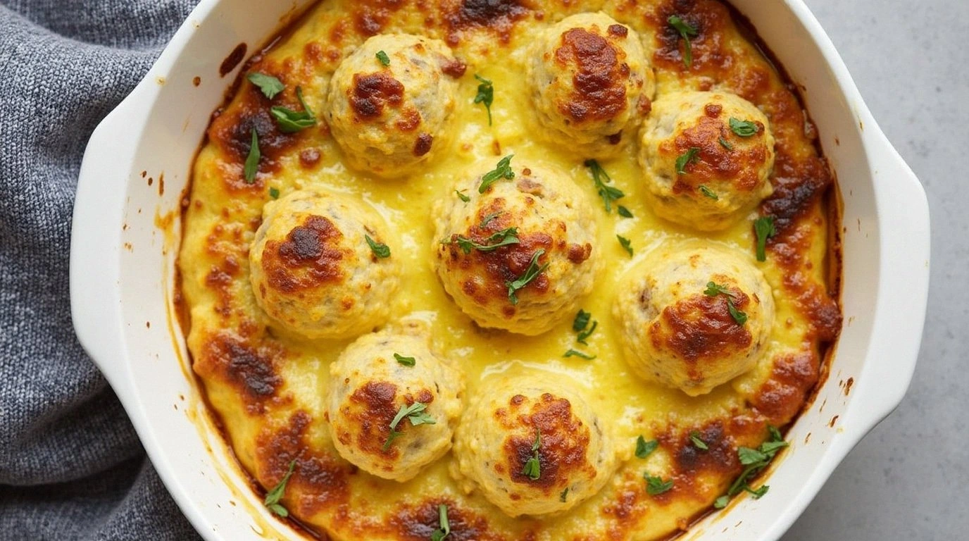 Meatball Bobotie Bake