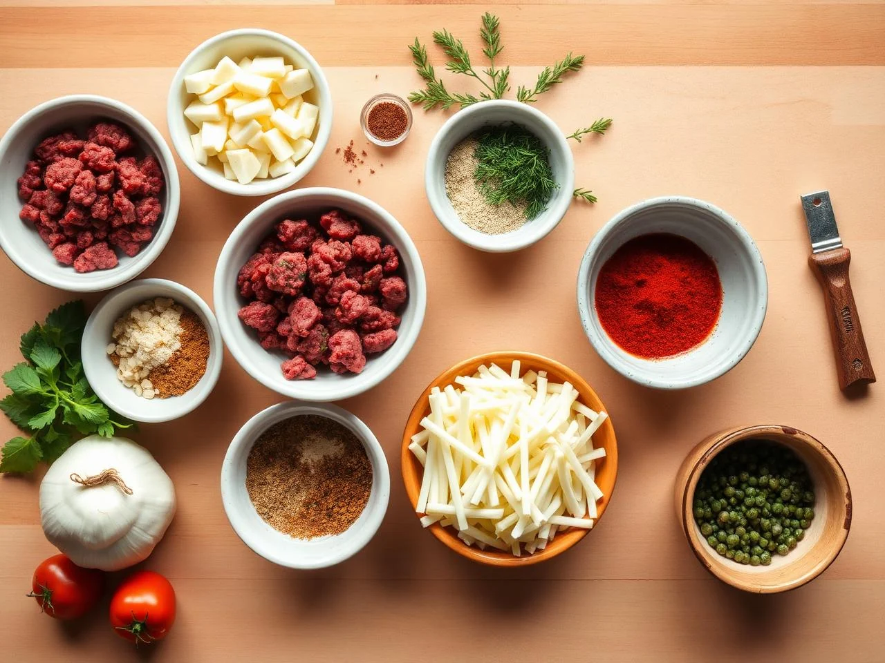 Ingredients for Meatball Casserole