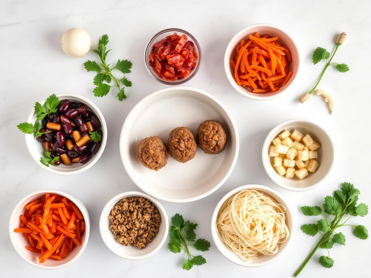 Ingredients for Meatball Subs