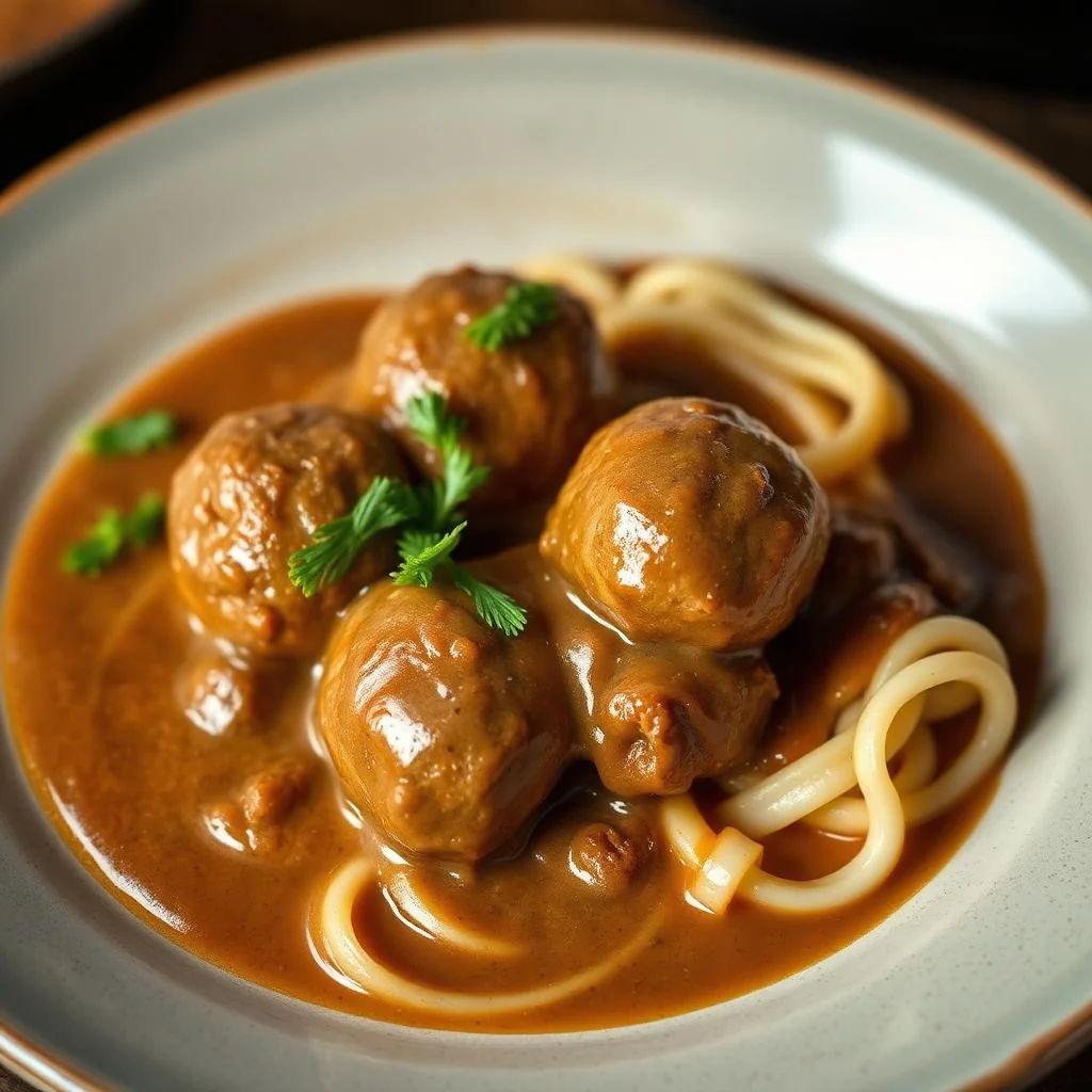 Meatballs And Gravy
