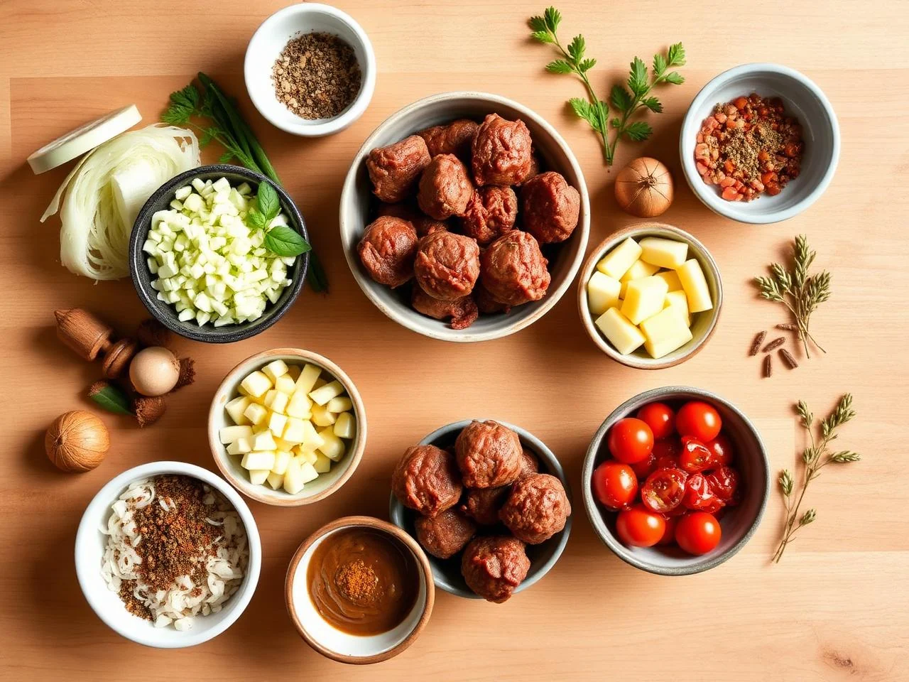 Ingredients for Meatballs And Gravy