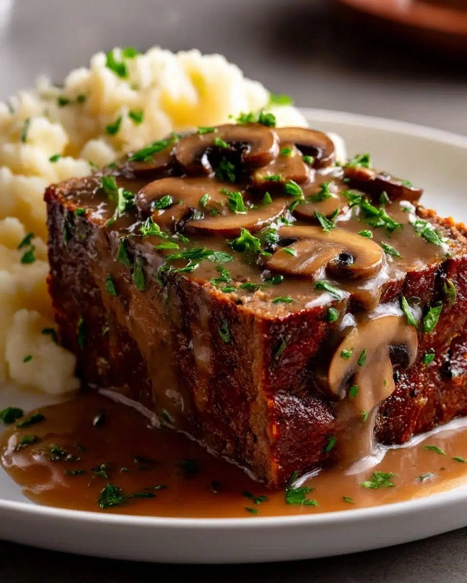 Meatloaf with Mushroom Gravy R