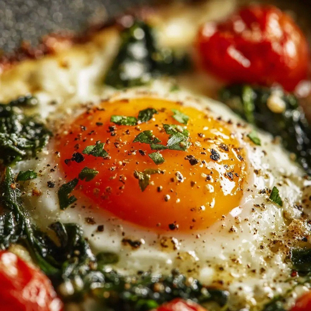 Mediterranean Baked Feta Eggs: