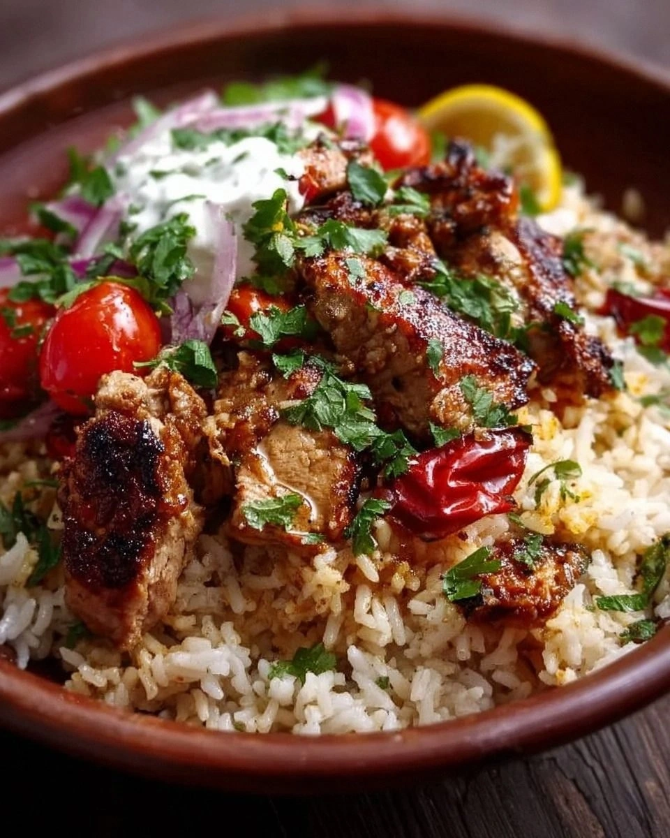 Mediterranean Chicken and Rice Bowl