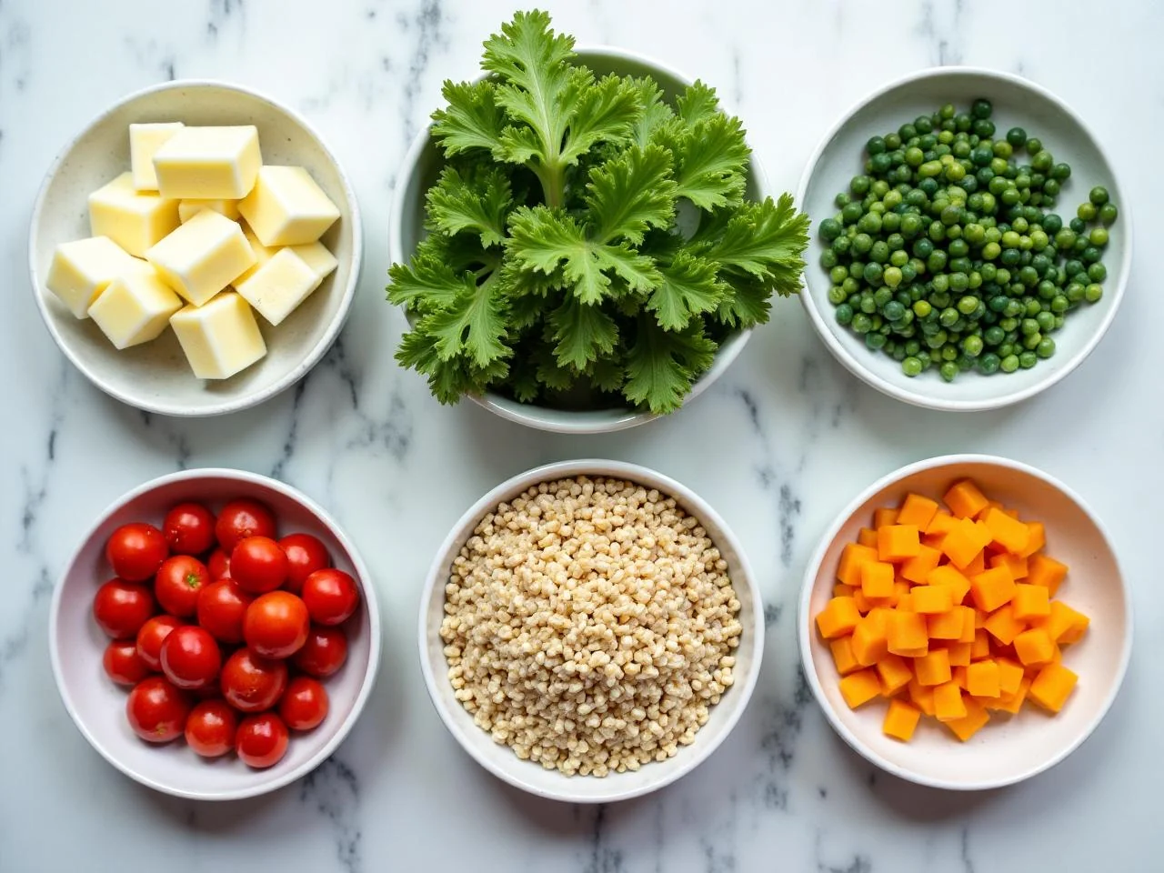 Ingredients for Mediterranean Quinoa Salad