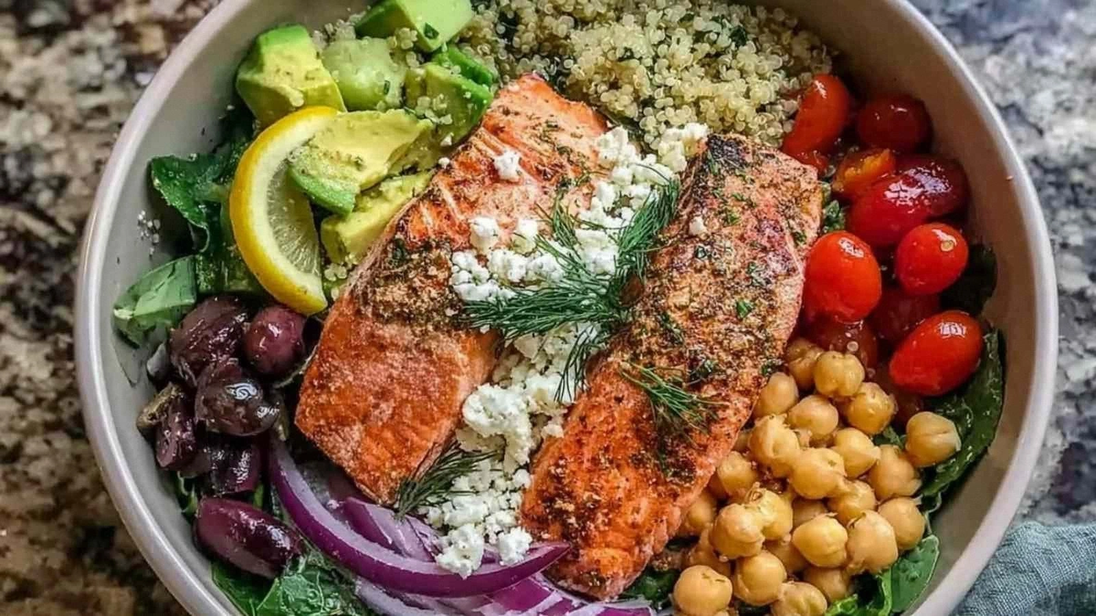 Mediterranean Salmon Bowl