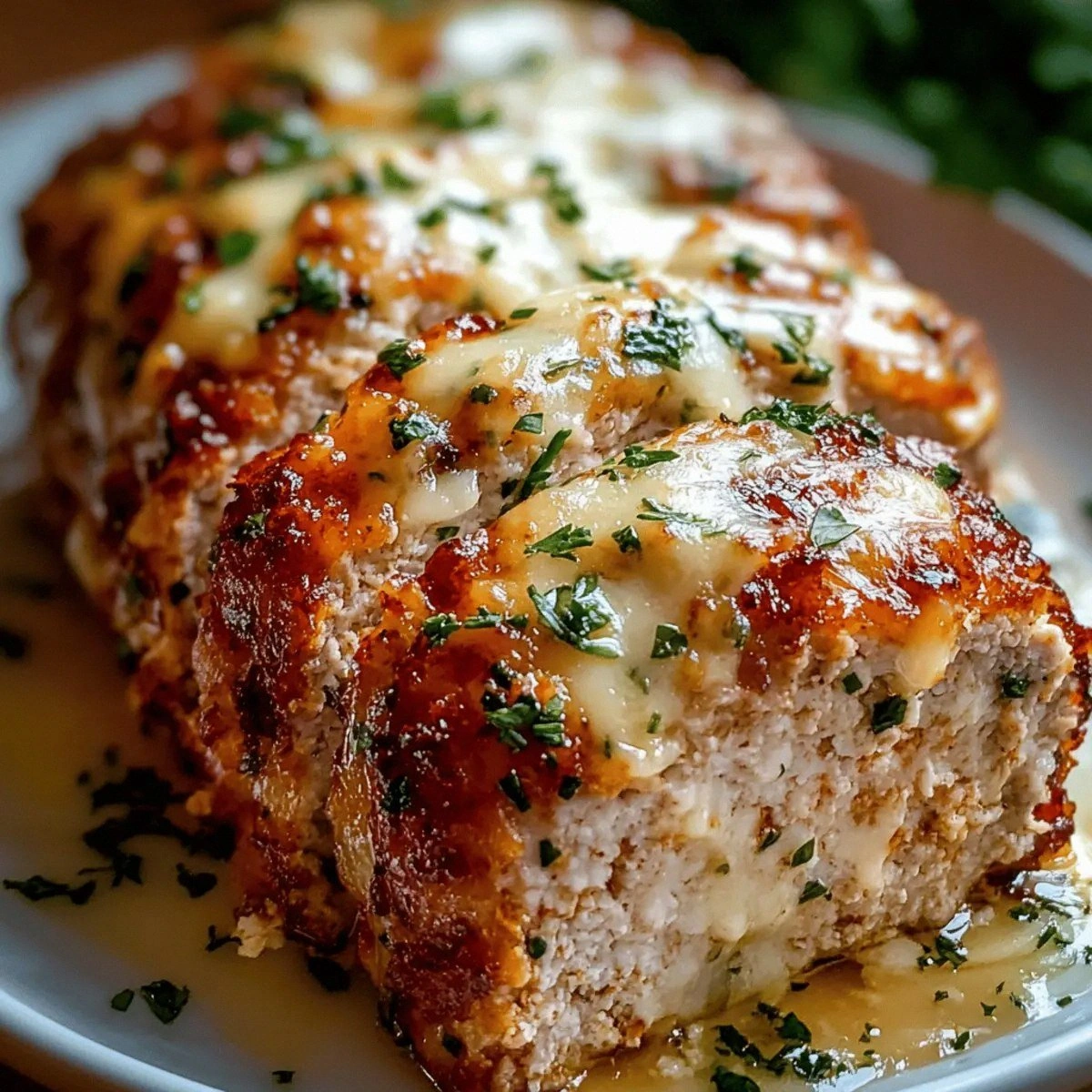 Melt-in-Your-Mouth Garlic Parmesan Chicken Meatloaf Bliss