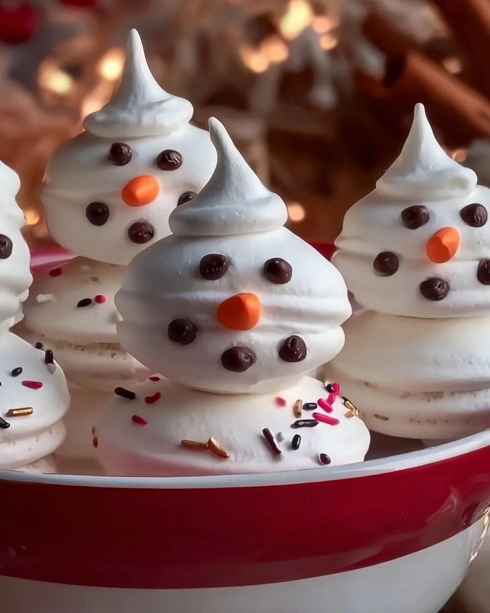 Meringue Snowmen Cookies
