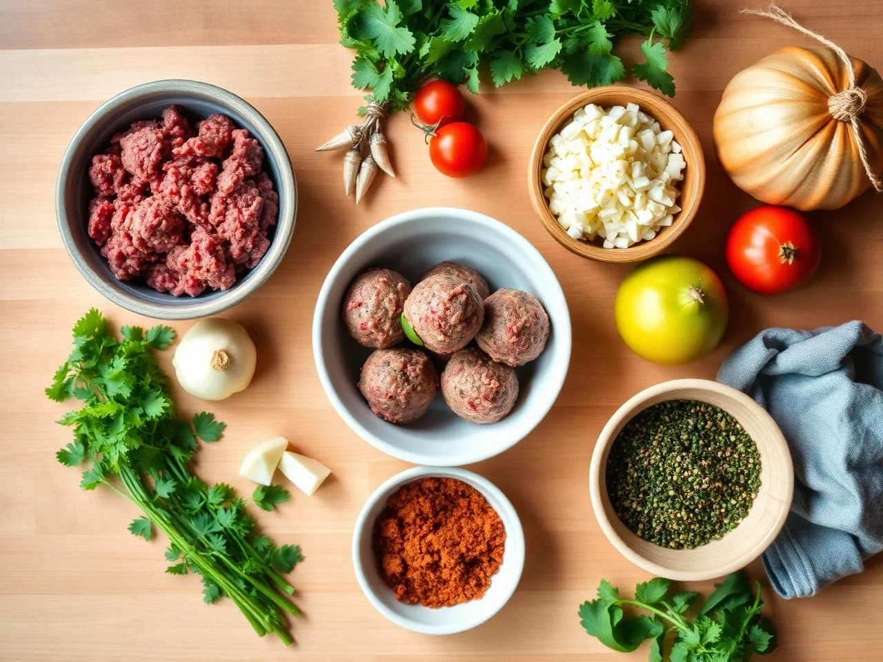 Ingredients for Mexican Meatballs