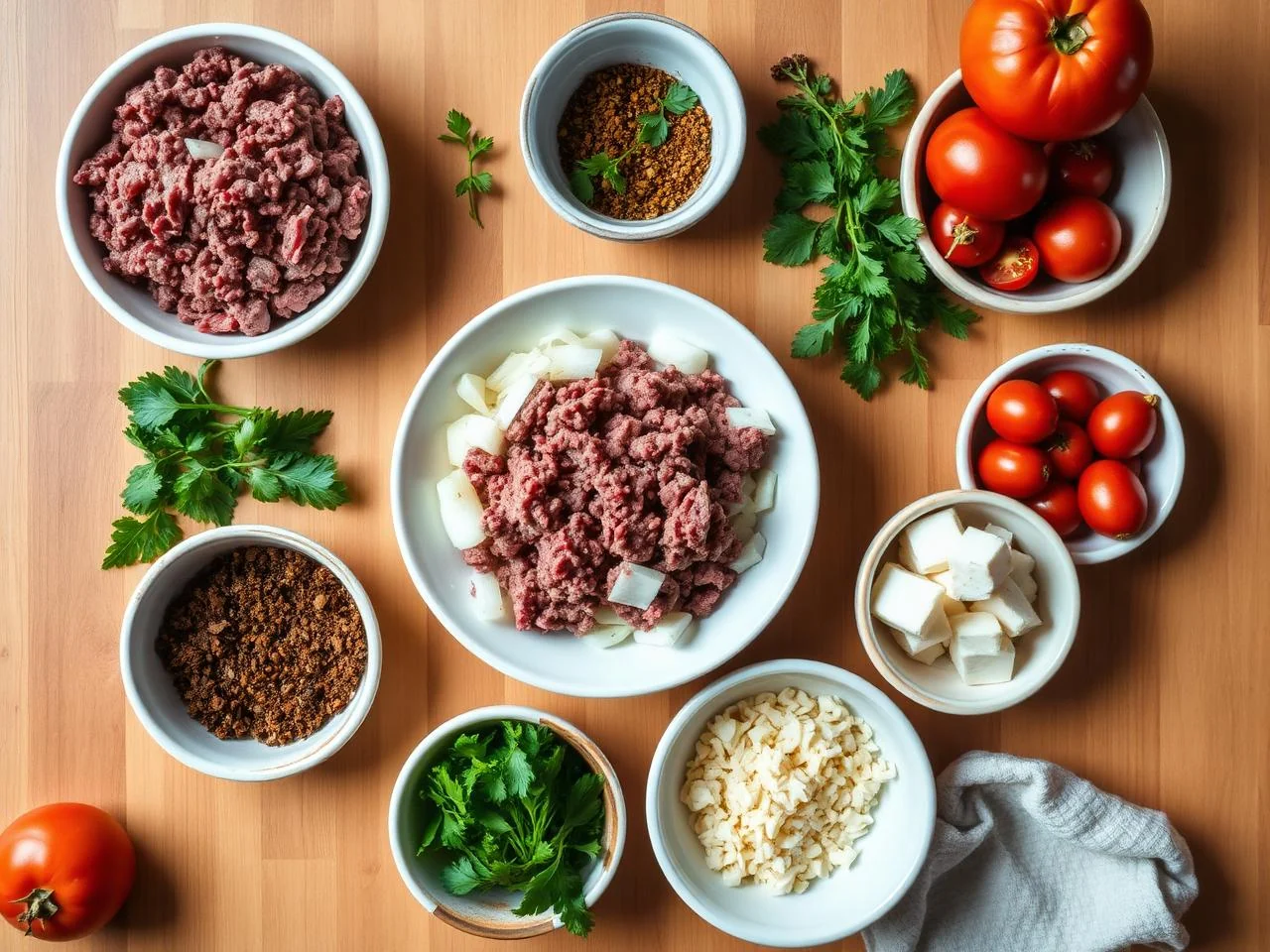 Ingredients for Mexican Shepherd'S Pie