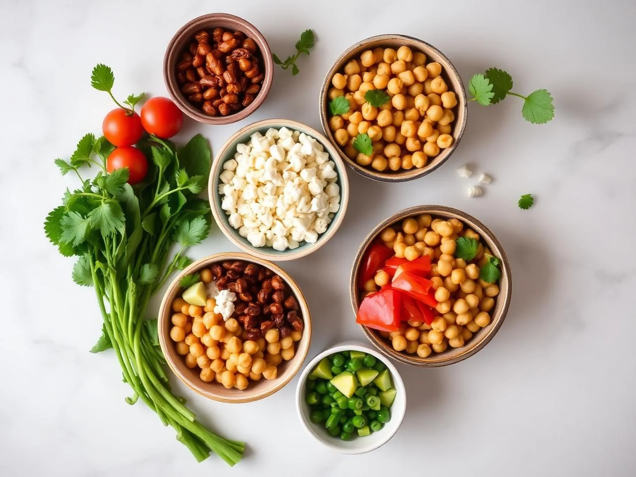 Ingredients for Middle Eastern Chickpea Bowl