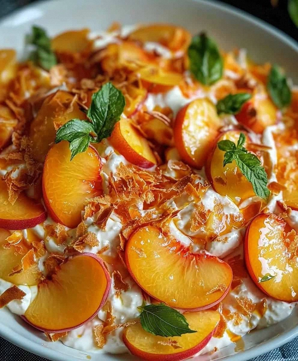 Millionaire Peach Salad: The Creamy, Crunchy, Southern-Inspired Peach Side You’ll Love