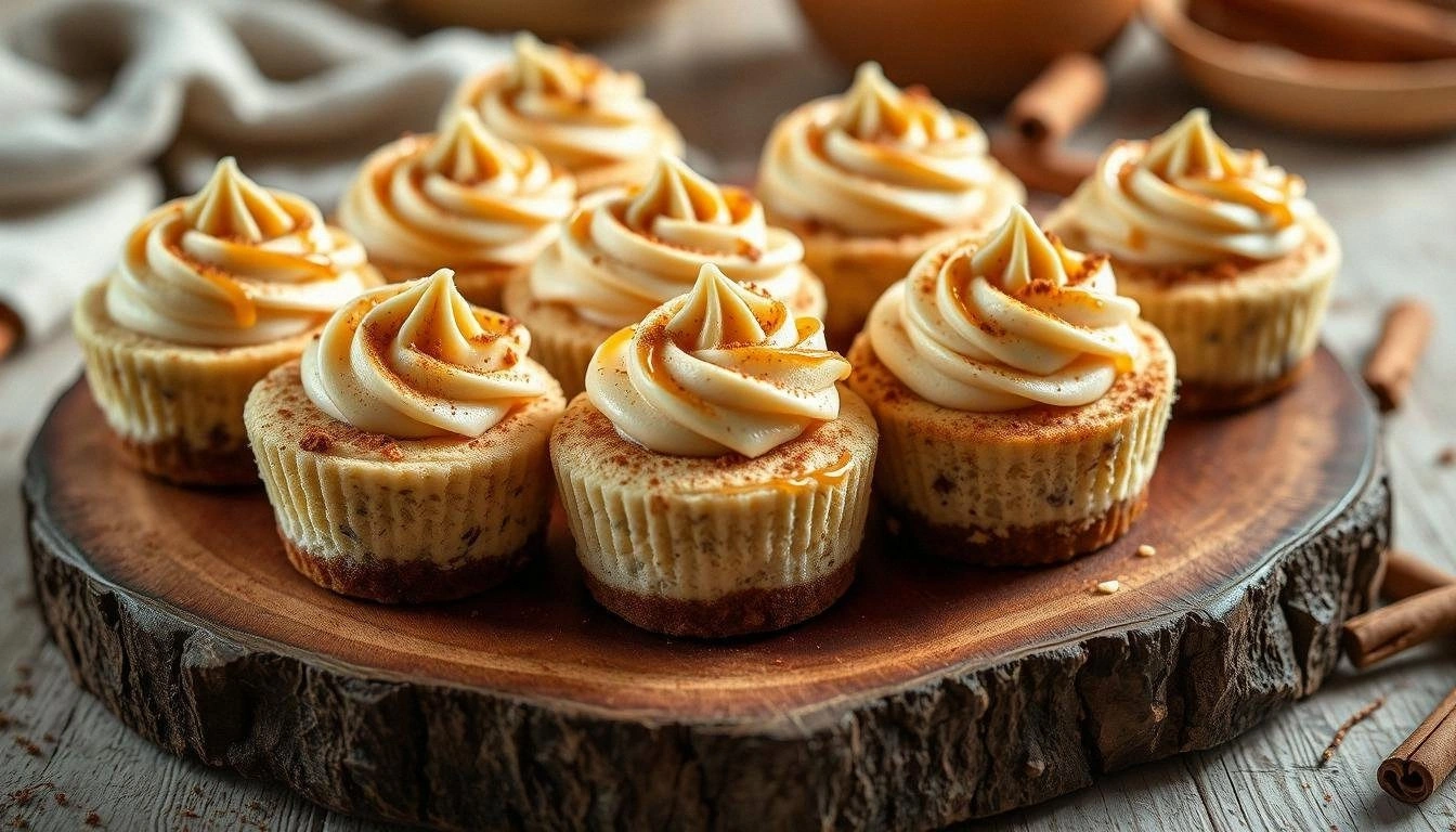 Mini Cinnamon Roll Cheesecakes