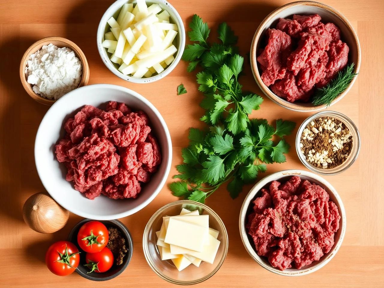 Ingredients for Mini Meatloaves