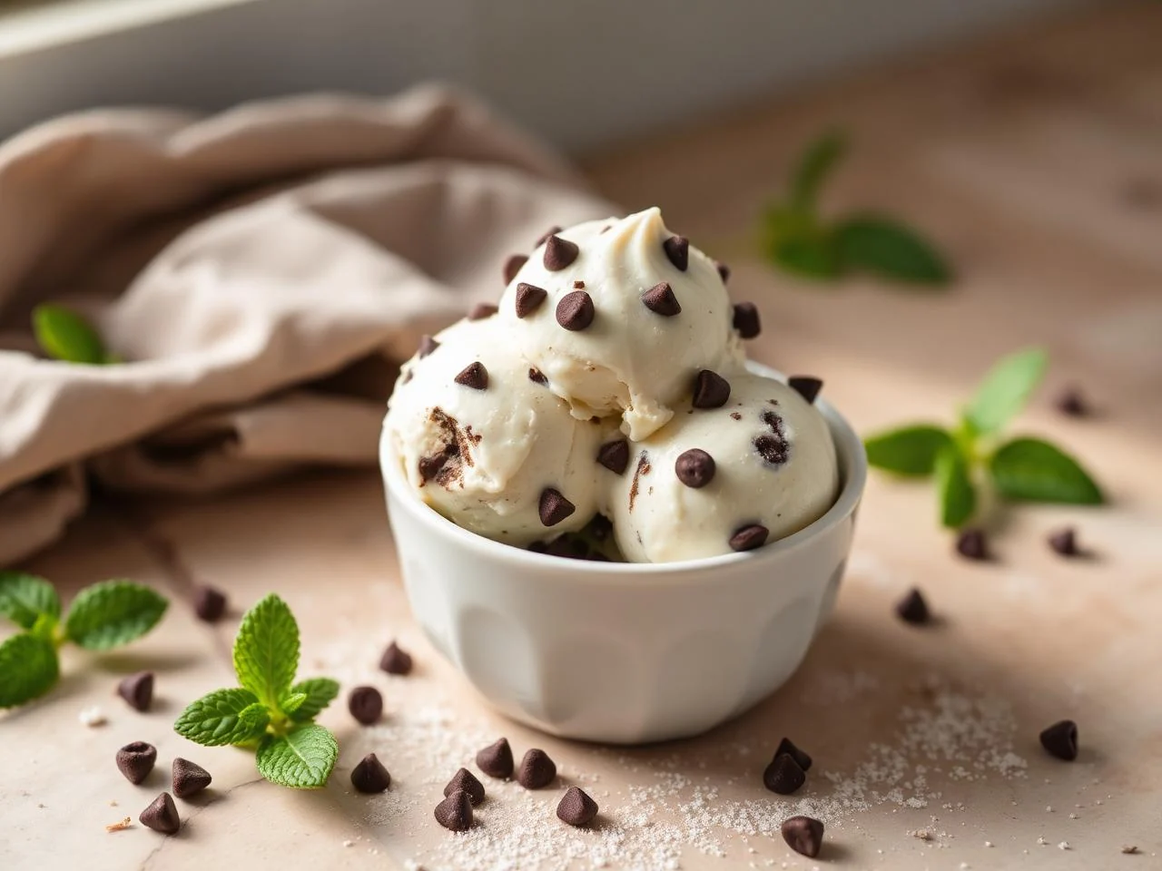 Mint Chocolate Chip Ice Cream