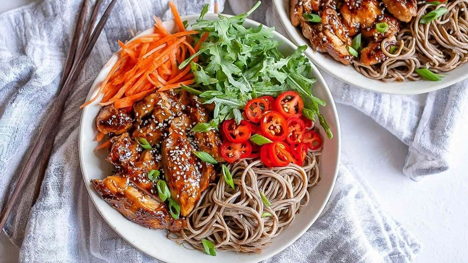 Miso Chicken Soba Noodles