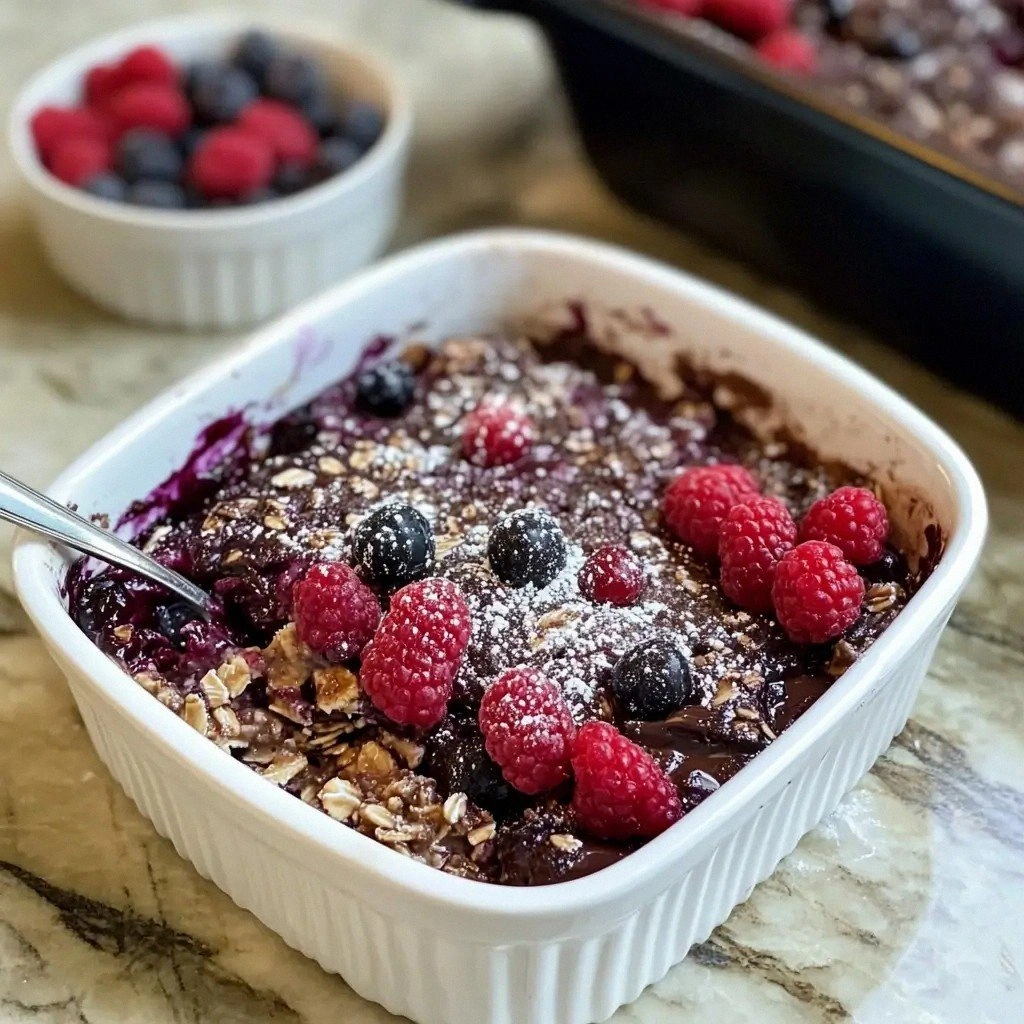 Mixed Berry Chocolate Baked Oa