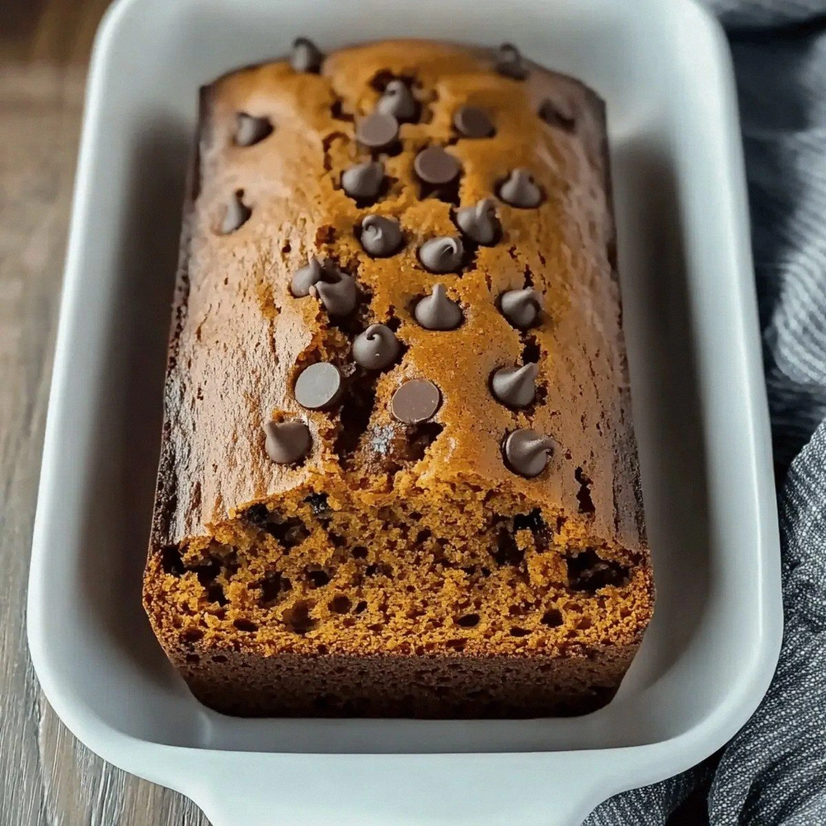 Moist Pumpkin Bread Loaded with Chocolate Chips Delight