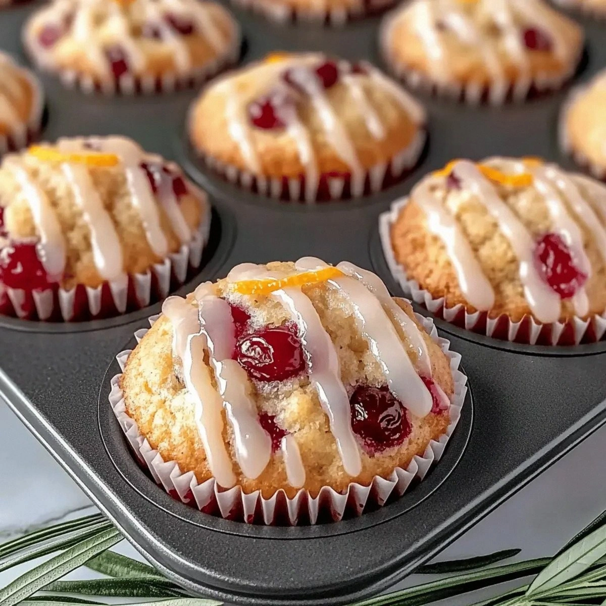 Moist Sourdough Cranberry Orange Muffins Bursting with Flavor